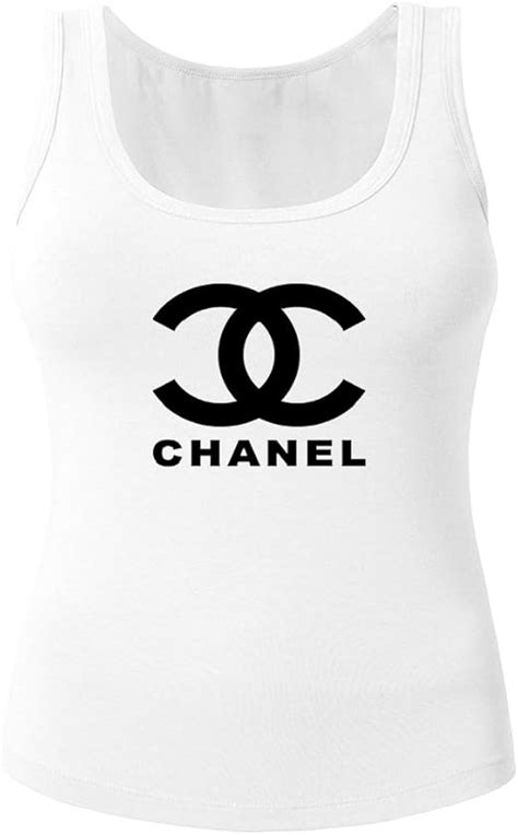 t-shirt chanel logo|chanel logo tank top.